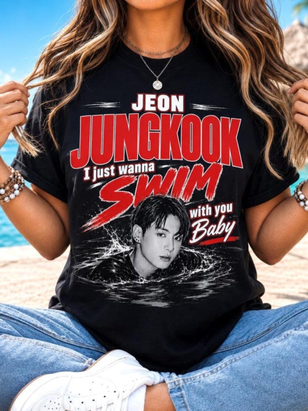 Jungkook Swim T-Shirt, BTS Arirang Concert Tee